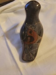 Vintage Mexican Tonala Pottery Bird Toucan Signed 3″ Clay Mid Century Modern