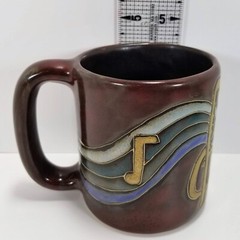 Design by Mara MUSICAL NOTES Mexico Studio Art Pottery Coffee Mug Sheet Music