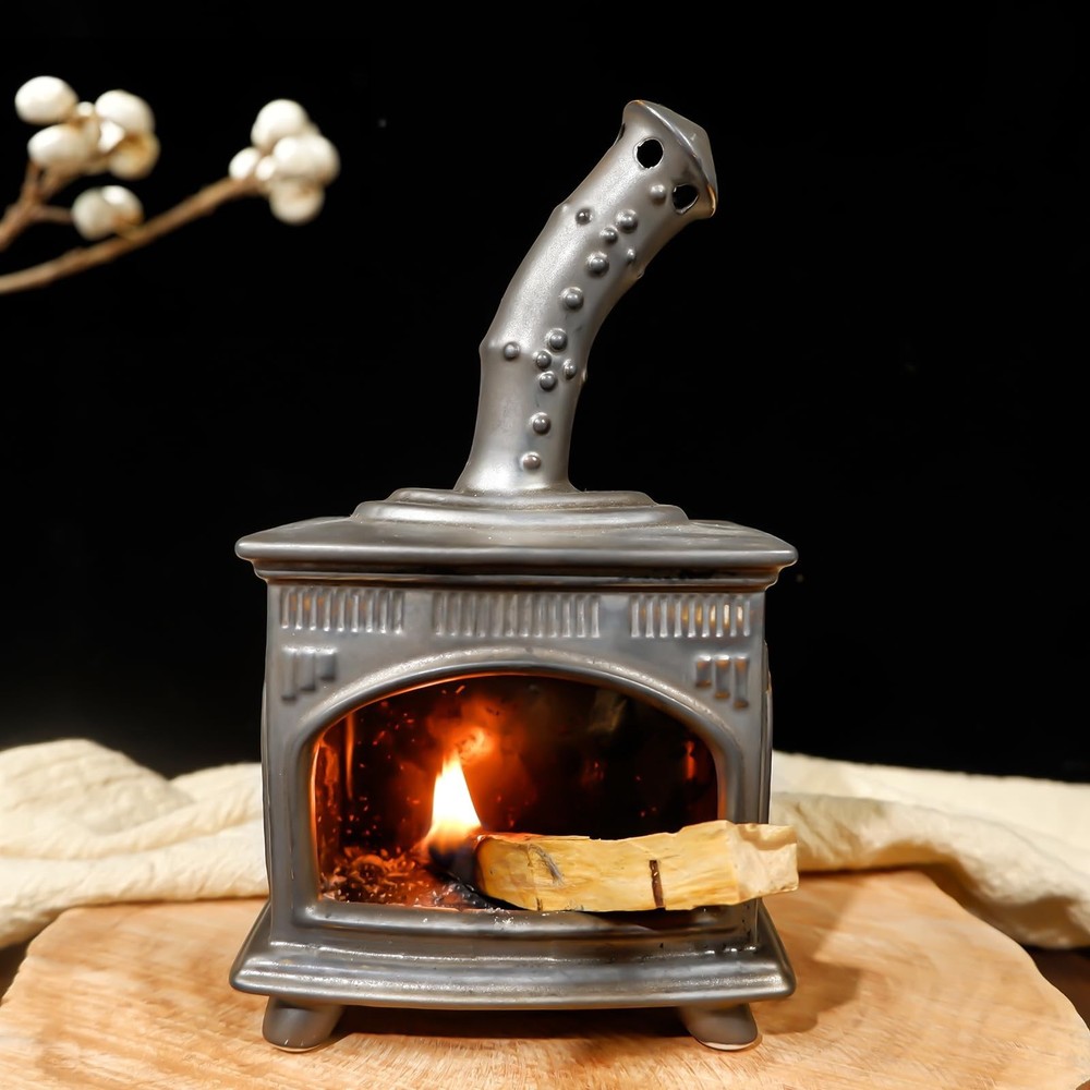 MOUGIGI Handmade Ceramic Palo Santo Holder – Modern Smudge Bowl & Sage/Cone I…