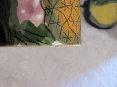 Talavera Lead-Free Made in Mexico Q- Fruits on Cobalt Blue -Set of 4 Mugs