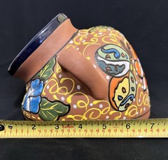 MEXICAN TALAVERA POTTERY BEAN POT STYLE PLANTER