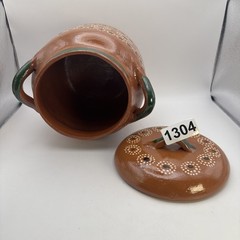 Mexican Ollas de Barro TerraCotta Red Clay Bean Pot 2 1/2 Gal