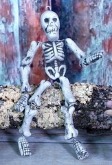 Skeleton Day of the Dead Clay Adjustable Handmade Pineda Mexican Folk Art Sm