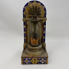 Miniature Mexican Handmade,Painted Pottery Tera Cota Wall Fountain Colorful