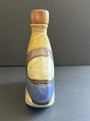 MCM Design by Mara Decanter Vase Bottle Hand Painted Art Pottery Mexico +Stopper