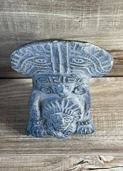 ANTIQUE-Rare Pre-Columbian Pottery Artifact–Mesoamerican-Aztec/Maya Style-5”3/4H