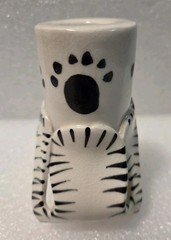 Dorothy Steele Modern Art Pottery Fun Cat Bud Vase Taper Candle Holder Signed