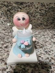 Pareja Angelitos De Pasta Flexible