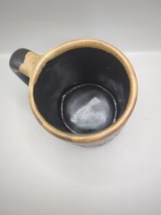 HANDCRAFTED MARA ART POTTERY MUG Southwest CACTUS MEXICO Musician Flute Music