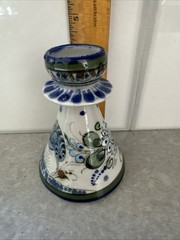Ken Edwards Tonala Candle Holder Single Mexico Folk Art Signed KE Vintage Ht. 4″