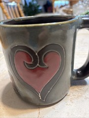 Heart MaraPottery Mug in lead free stoneware 16oz