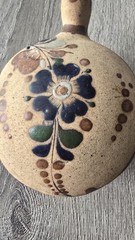 Cute Pottery Turtle Tonala Floral Design Mexico