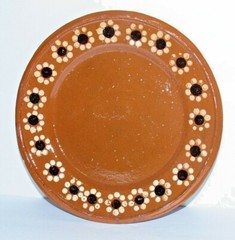 Mexican Redware Clay Dinner Plates Set of 4 – 10 1/2″ in (SEE BELOW)