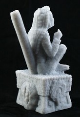 Aztec Xochipilli Death Whistle God of Ecstasy Art & Music White Marble PLA 3D