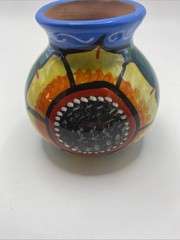 Hand Painted Red Clay Pot Small