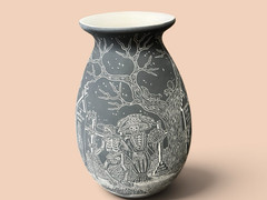 Mata Ortiz Pottery Day of the Dead Night Javier Martinez Cemetery Ravens Mexican