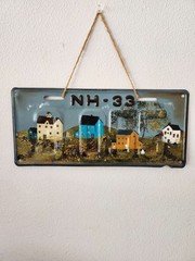 RARE Black Folk ART From Mel Edwards deceased.on 1933 NH,auto plate acrylic