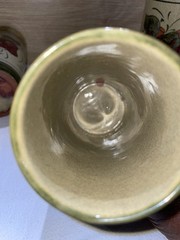 Set Of Six Mexican Pottery Tumblers /bud Vase Hand painted Floral (See Pictures
