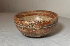 antique Mayan Mexican pre columbian 500-750 A.D. polychromed pottery bowl