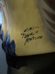 Mid Century Modern Mexican Tonala Folk Art Pottery Hand Painted Owl 10″ Statue!
