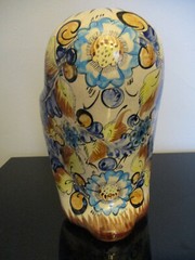 Mid Century Modern Mexican Tonala Folk Art Pottery Hand Painted Owl 10″ Statue!