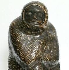 sgd AT MEXICO modernist art pottery sculpture seated peasant woman Zuniga style