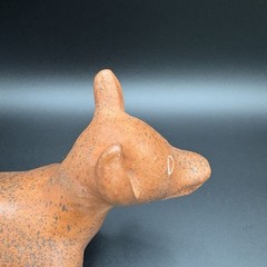 Mexican Handmade Dog Figurine Red Clay Pottery Colima Culture