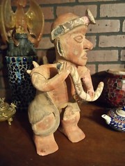 14″ Western Mexico Pre-Classic Style Reproduction Clay Warrior Figure (Modern)
