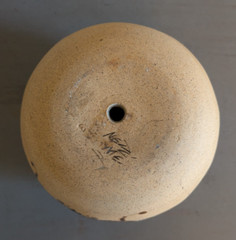 Netzi Tonala Plant Hanger Pot w Drainage Hole Mexican Stoneware Pottery Signed