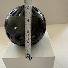 Oaxaca Mexico Hand Carved Pierced Black Clay Luminary Candle Holder About 5 x 5