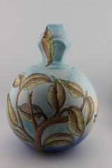 Talavera Mexico Ceramic Artisan Tabletop Torch “La Candela” Signed *NO WICK