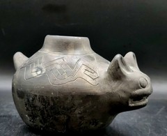 Black Pottery Feline from Samaipata Bolivia