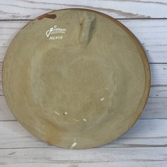 Jimon Family Mexico Signed White Deer Red Rust Tonala Hand Painted Plate 8-1/4”