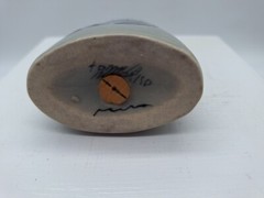 Shaker Tonala Mexican Pottery Art 8 hole Shaker Blue Bird Vtg Single