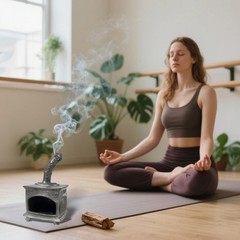 MOUGIGI Handmade Ceramic Palo Santo Holder – Modern Smudge Bowl & Sage/Cone I…