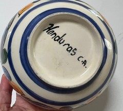 Handmade Mexican Talavera Pottery Ceramic Bowl Floral Handuras NEW