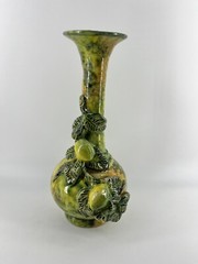 Vtg Ceramic Pottery Mexican Single Bud 3D Lemon Lime Vase