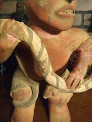 14″ Western Mexico Pre-Classic Style Reproduction Clay Warrior Figure (Modern)