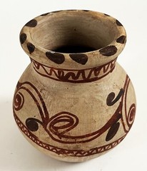4 VTG MEXICAN FOLK ART POTTERY AMATENANGO DEL VALLE CHIAPAS CERAMIC CLAY POT JAR