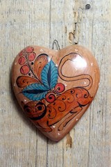 Handmade Heart Love Token Nagual Shapeshifter Clay by Medrano Mexican Folk Art