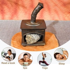 MOUGIGI Handmade Ceramic Palo Santo Holder – Modern Smudge Bowl & Sage/Cone I…