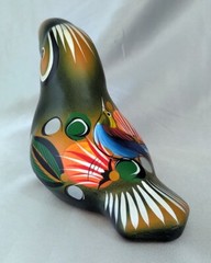 Hand Painted Mexican Talavera Ceramic Pottery Tabletop TOUCAN Figurine