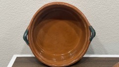 Traditional Mexican Cazuela de Barro Terracotta Clay Lidded Casserole Set