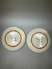 Mexican Talavera Pottery Serving Plates Calla Lilies Small T Ruth Folk Art Decor