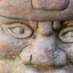 Olmec-Style Head Effigy Vessel Modern decorative replica
