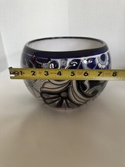 ⭐️Talavera Pottery Planter Blue & White Mexico Vine Pattern Classic Flowers