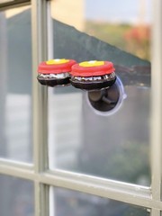 Red Carpet Studios Floral Hummingbird Feeder, Yellow Cups