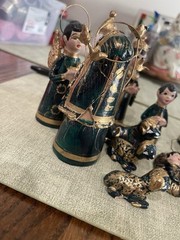 Mexican Tonala Nativity Set Scene 11 Piece Hand Painted Crèche Pottery Folk Art