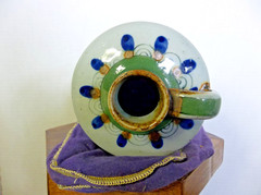 Ken Edwards El Palomar Tonala Mexico Mid Century Pottery Jug Decanter Rare Green