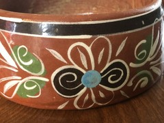 Mexican Classic Hand Painted B. C. Tonala, 6” Diameter Serving Bowl, Chihuahua